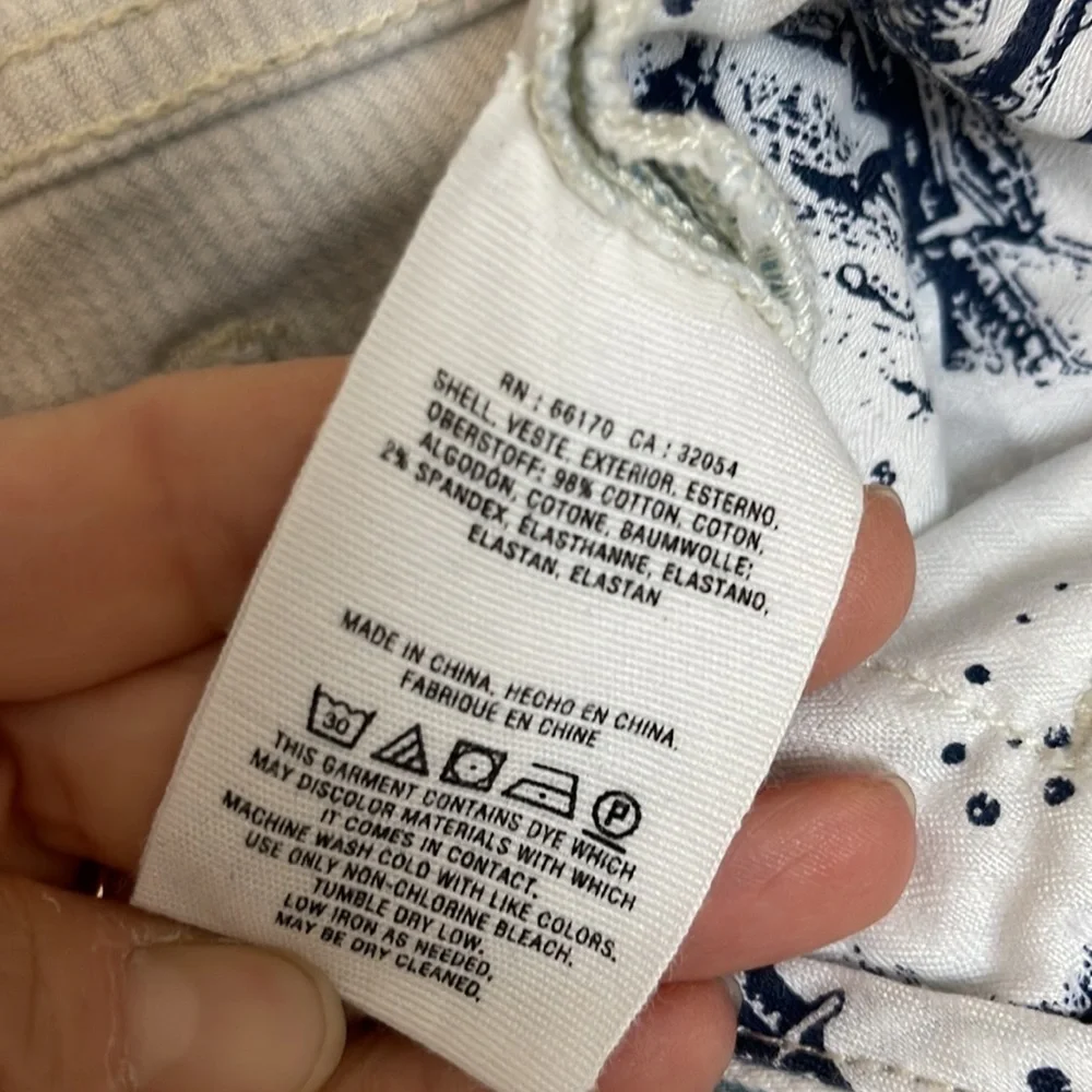 Anthro Pilcro and the Letterpress Striped Mid Rise Skinny Jeans Sz 27 - Picture 7 of 7